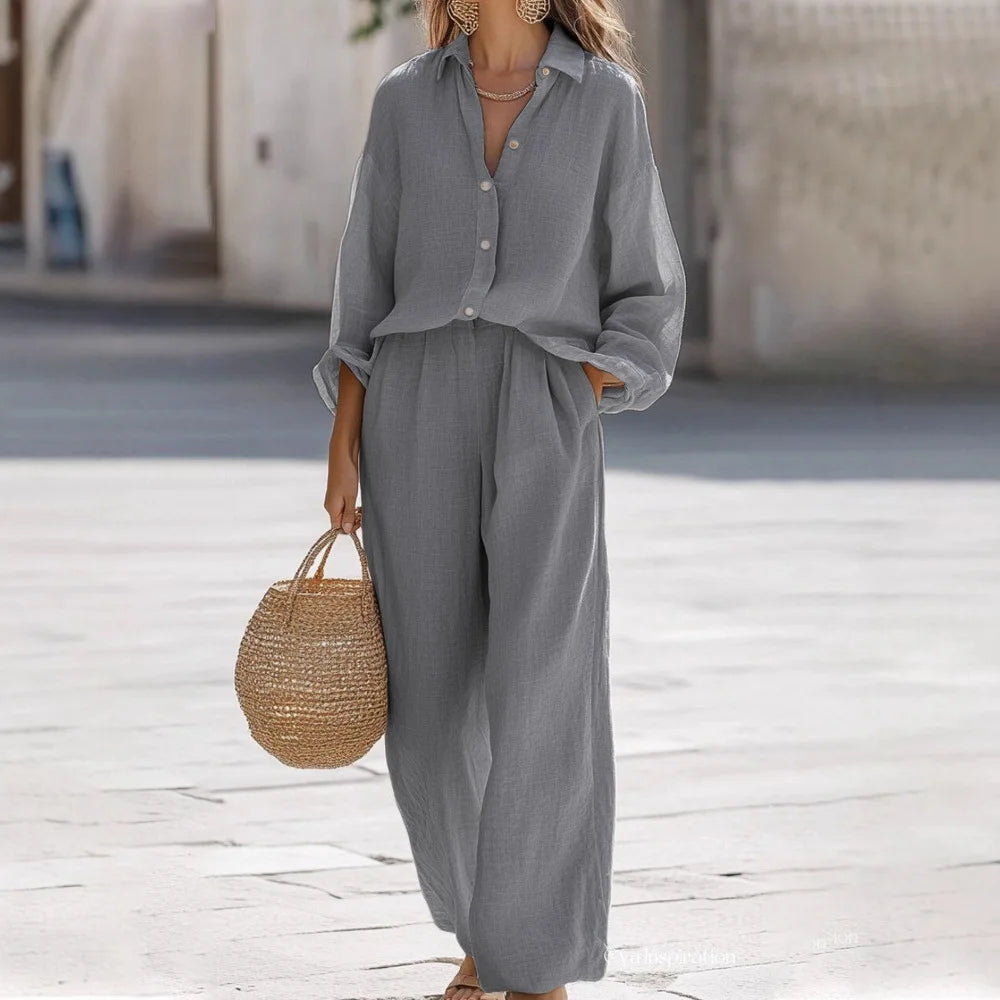 Linen Suits Summer 2 piece set