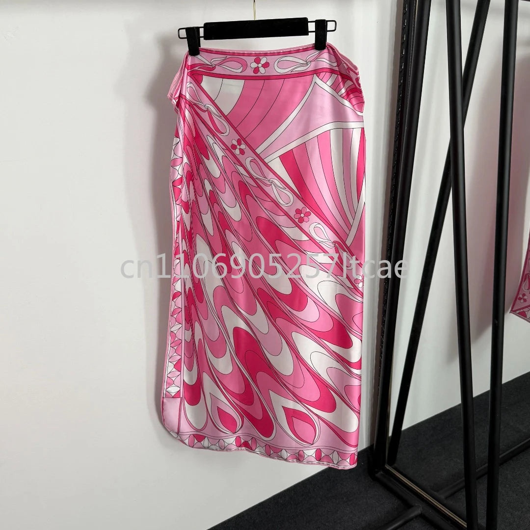 Luxury Design Pink Scarf Swimsuits