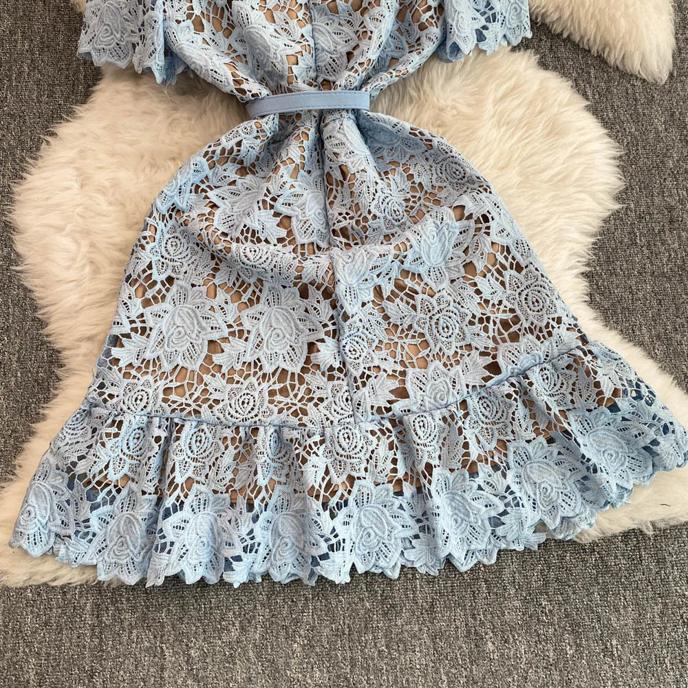 Lace Embroidery Fishtail Party Dresses