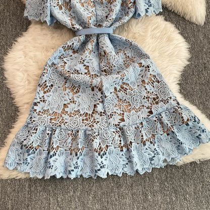 Lace Embroidery Fishtail Party Dresses