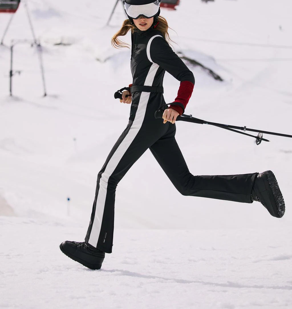 White Slim Ski Suit Jumpsuit