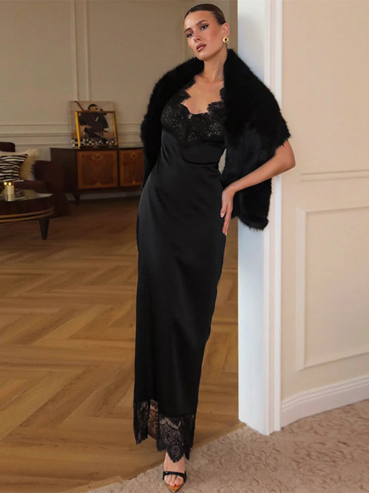 Lace Elegant Evening Maxi Dress