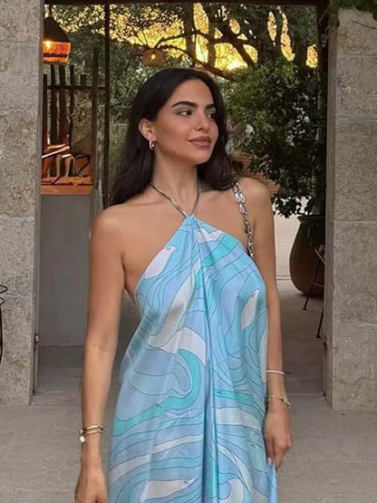 Pucci Halter Long Loose Dress