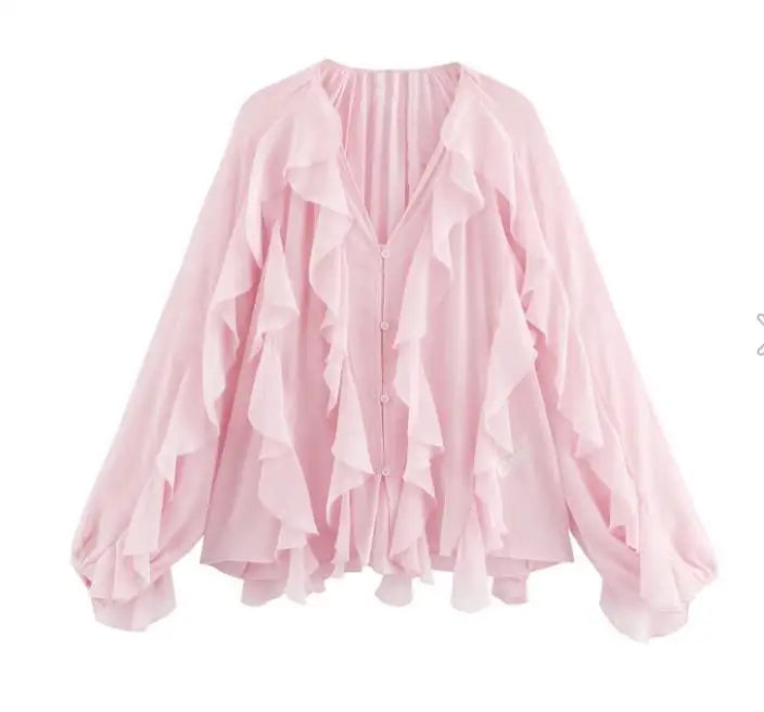Summer Ruffle frills Top - Shellss