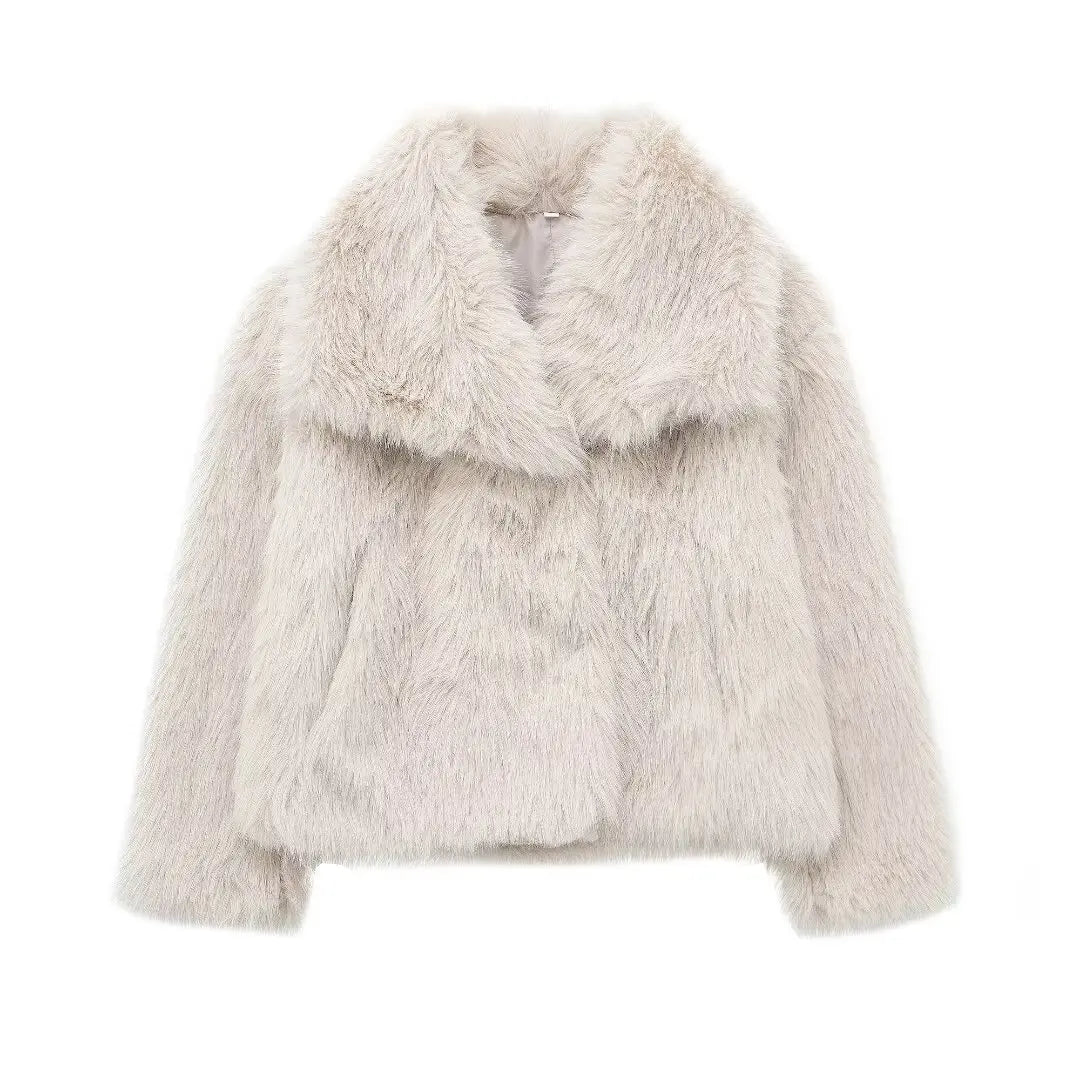 Vintage Cropped Faux Fur zara vibes