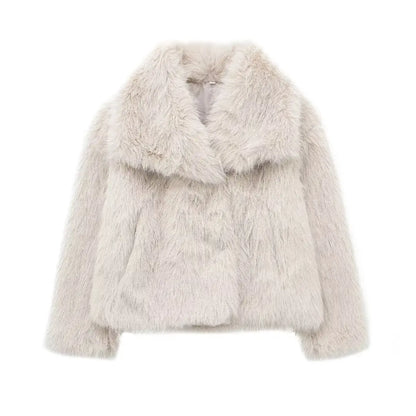 Vintage Cropped Faux Fur zara vibes