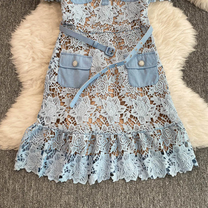 Lace Embroidery Fishtail Party Dresses