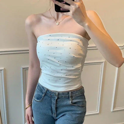 Party embellished Tube Tops