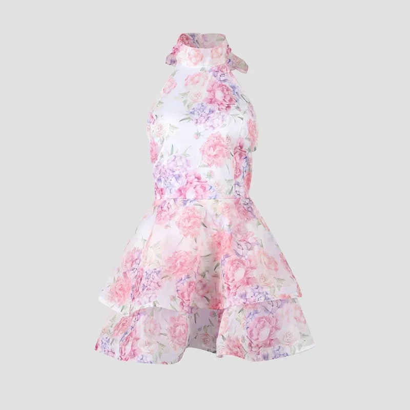 Flower Ruffle Layer dress