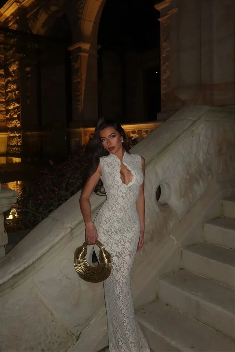 Lace Long Dress Party wear