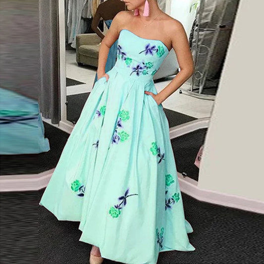Sexy Strapless Long Party Dresses