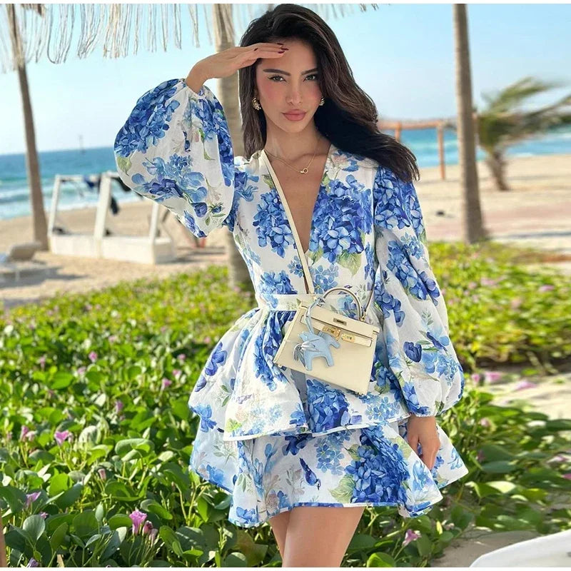 Printed ruffle Mini – Summer Muse