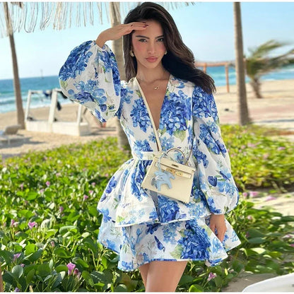 Printed ruffle Mini – Summer Muse