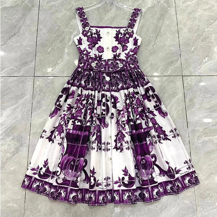 Square neck Dolce purple violet dream