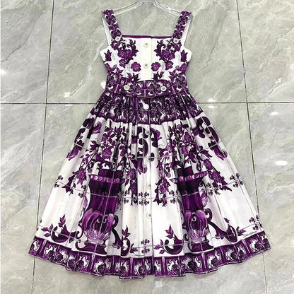 Square neck Dolce purple violet dream