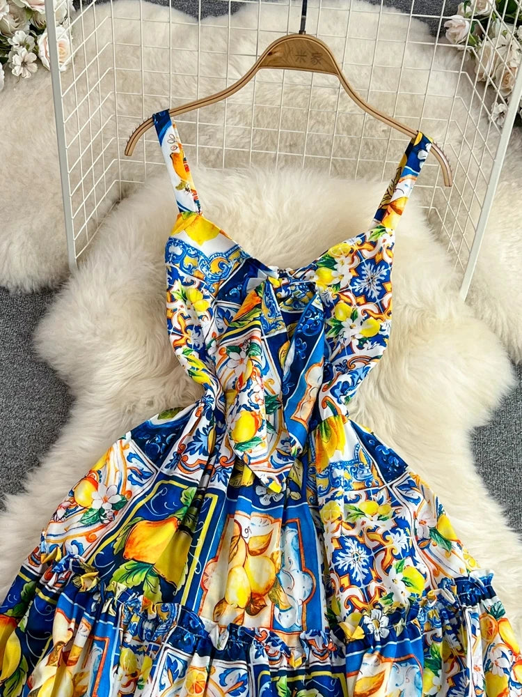 Dolce Vintage Print dress Summer Resort