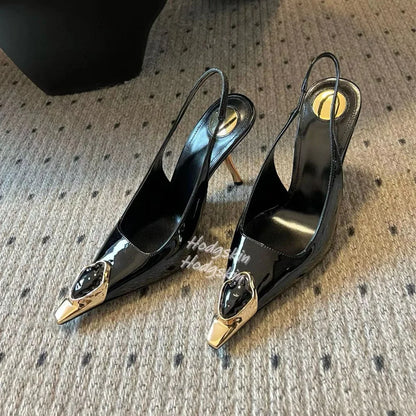 Gemstone Heels Gold Thin