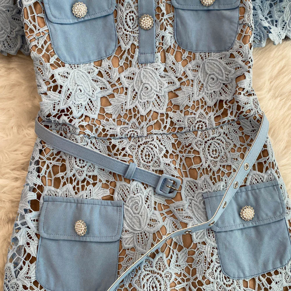 Lace Embroidery Fishtail Party Dresses