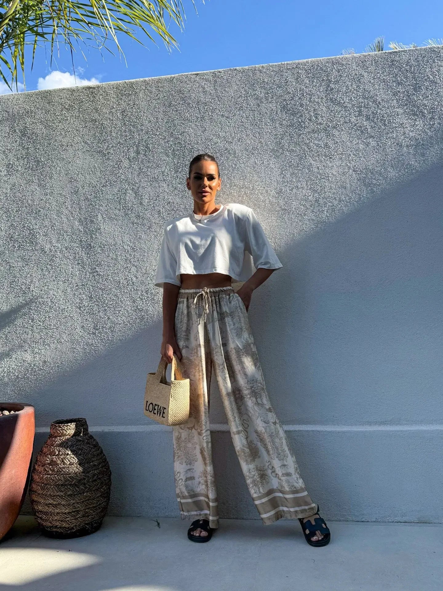 Bohemian Wide Leg Casual Pants