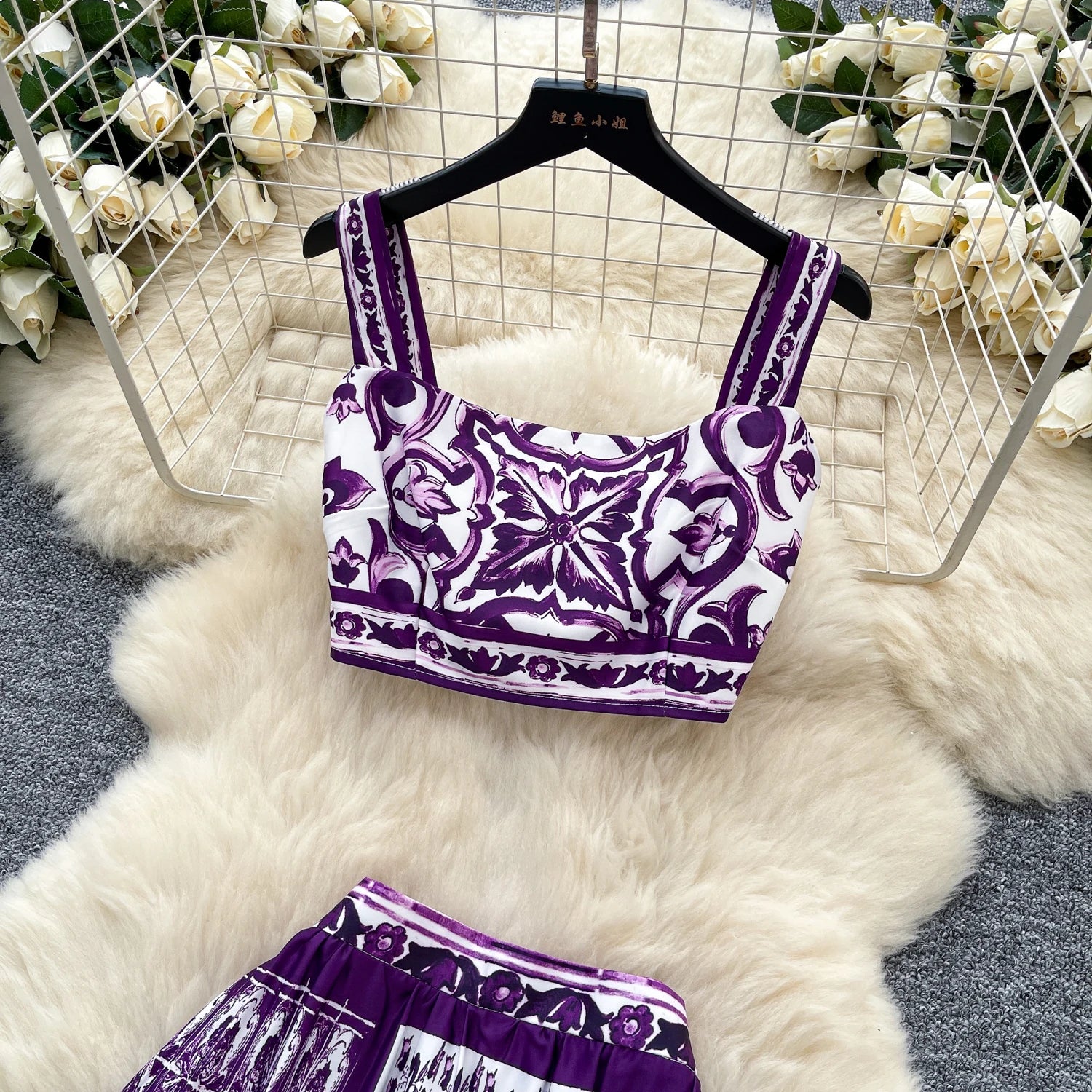 Crop Top Dolce Skirts Set