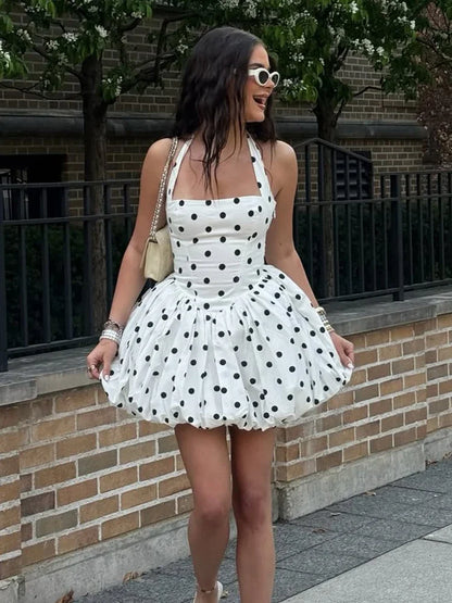High trending  Polka Dot Corset Mini Dress