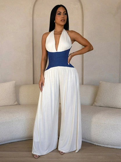 Halter neck Wide Leg Jumpsuit