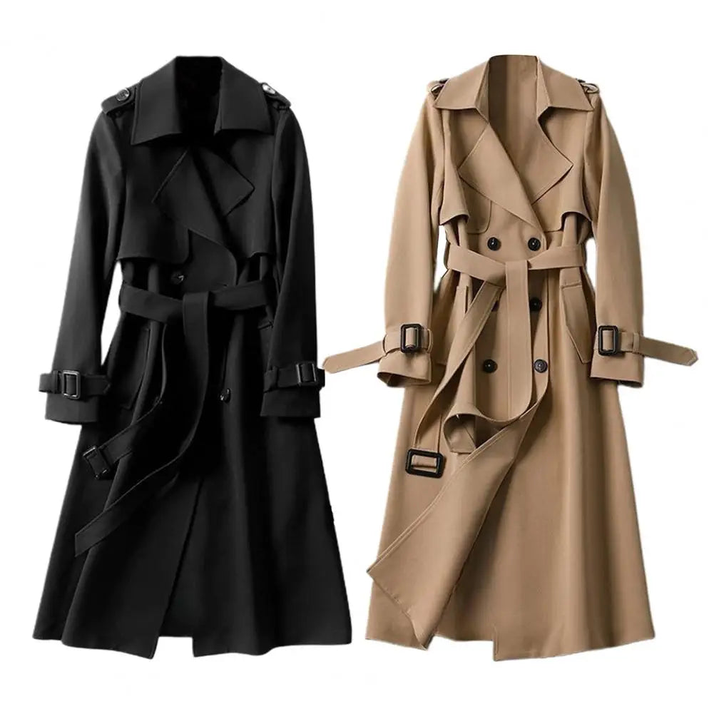 Trench Coat High Street fashion Double Breasted Long