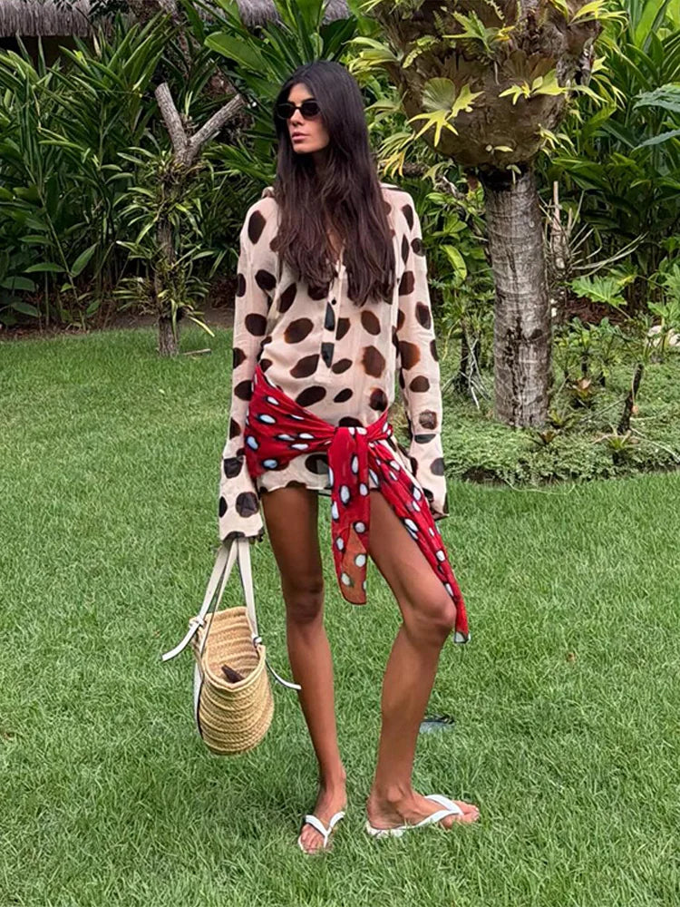 Casual Print Mini Dress