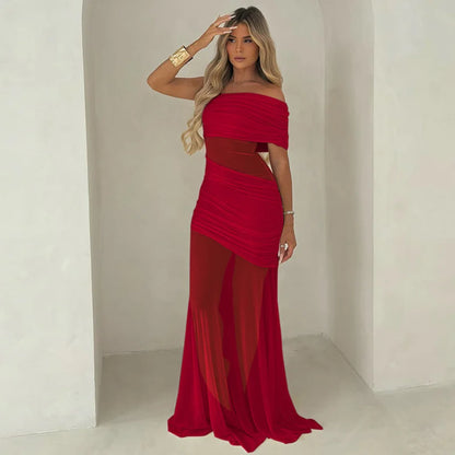 Off-shoulder Strapless Party Long Dress