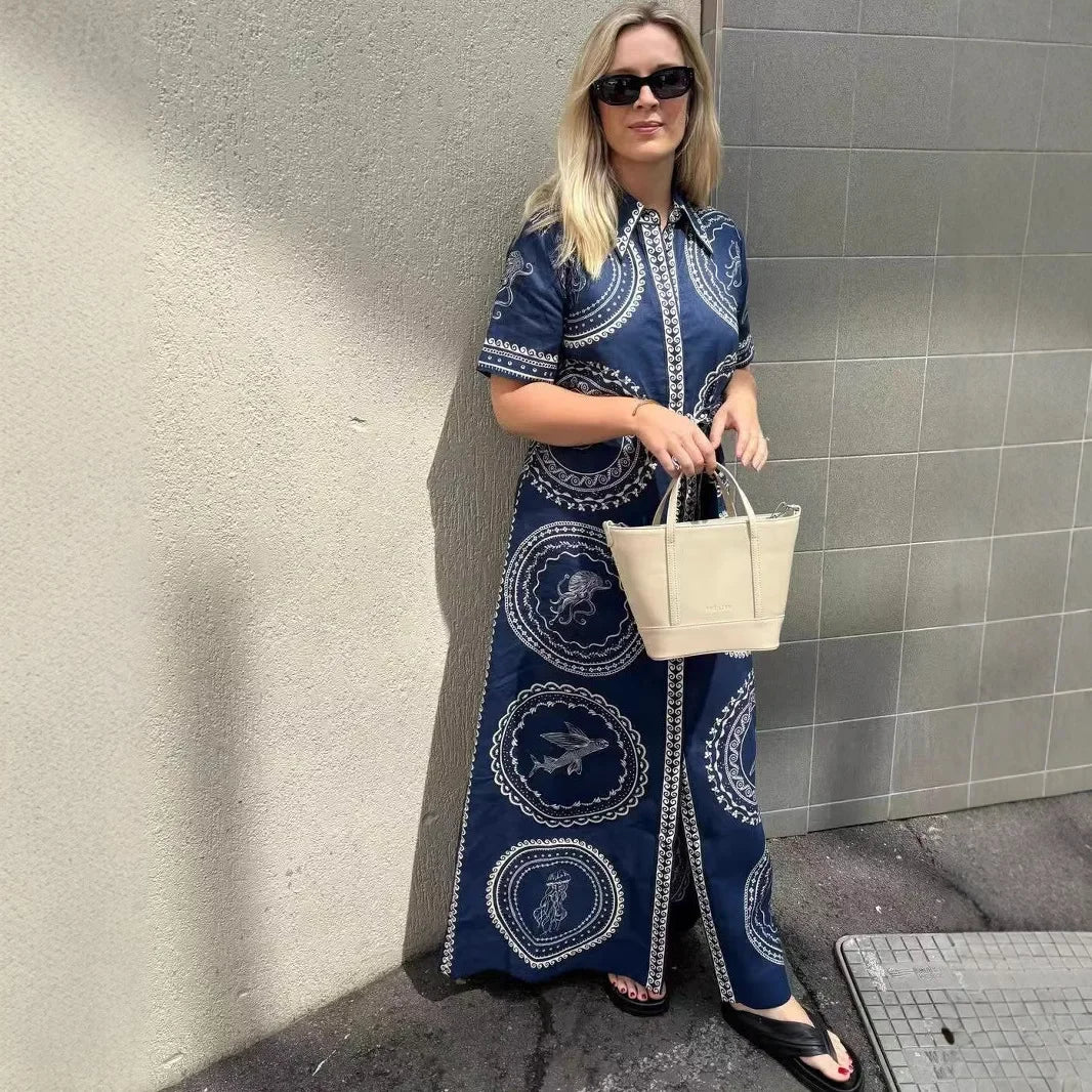 Alemais Linen Open Waist Cinched Dress