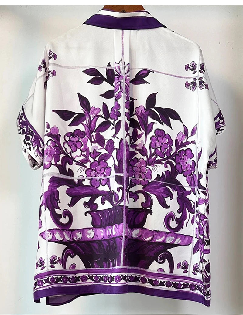 Dolce summer purple blouse
