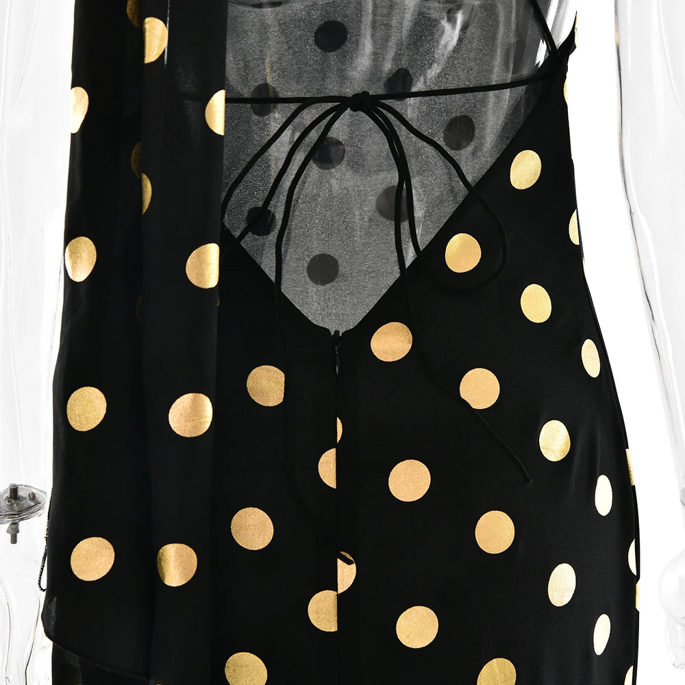 Polka Dot Halter Dress – Vacation-Ready Elegance
