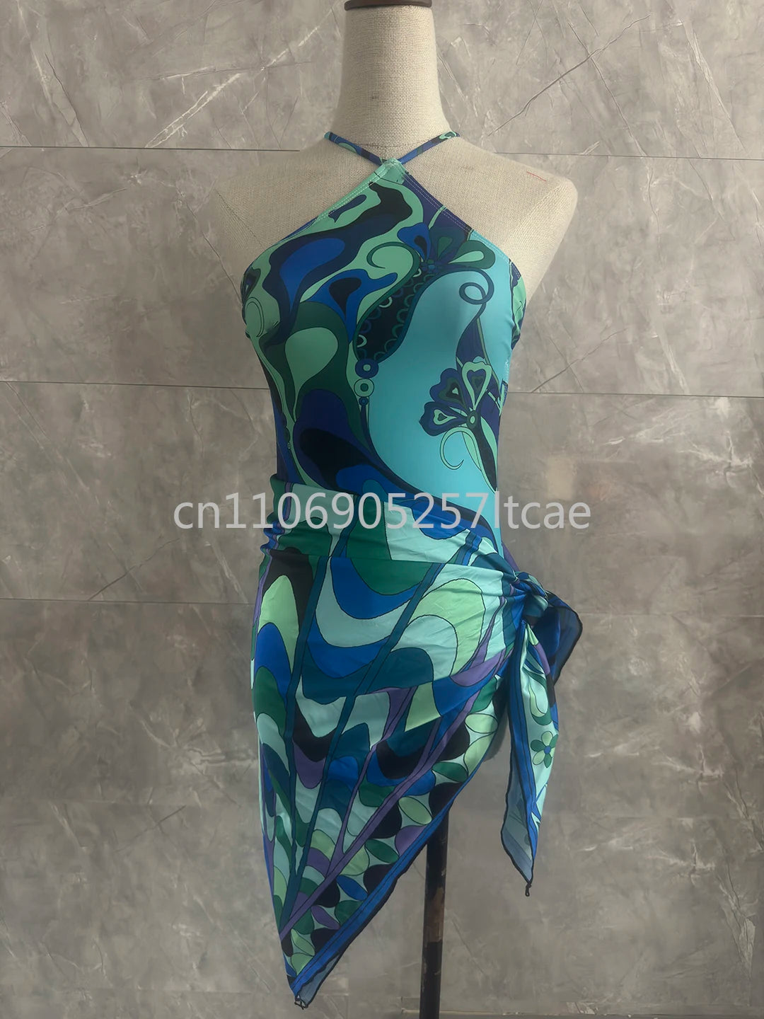 Luxury Design Pink Scarf Swimsuits