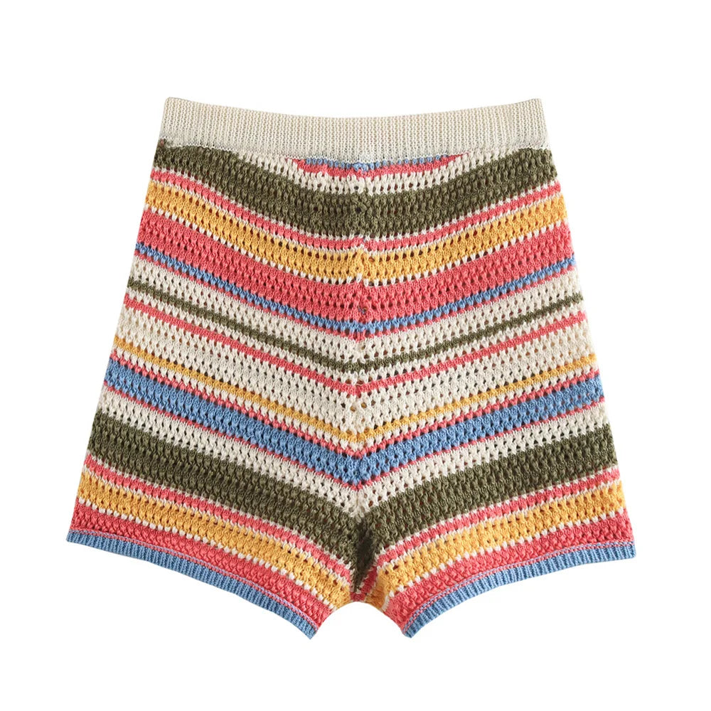 Striped Knit Colorful Set