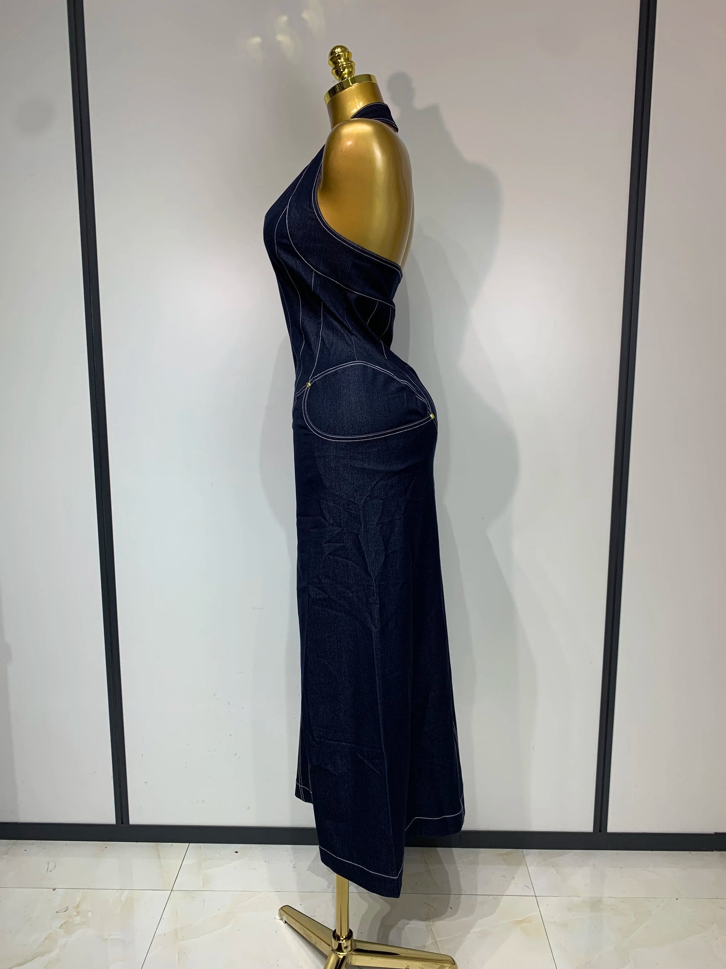 Celebrity Denim Zip dress