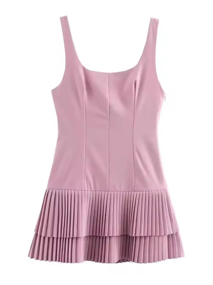 Casual Mini Dress Square Neck