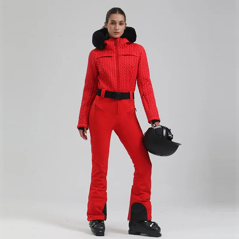 Winter New Warm Skiing Suites Women Fit Snow Jumpsuits