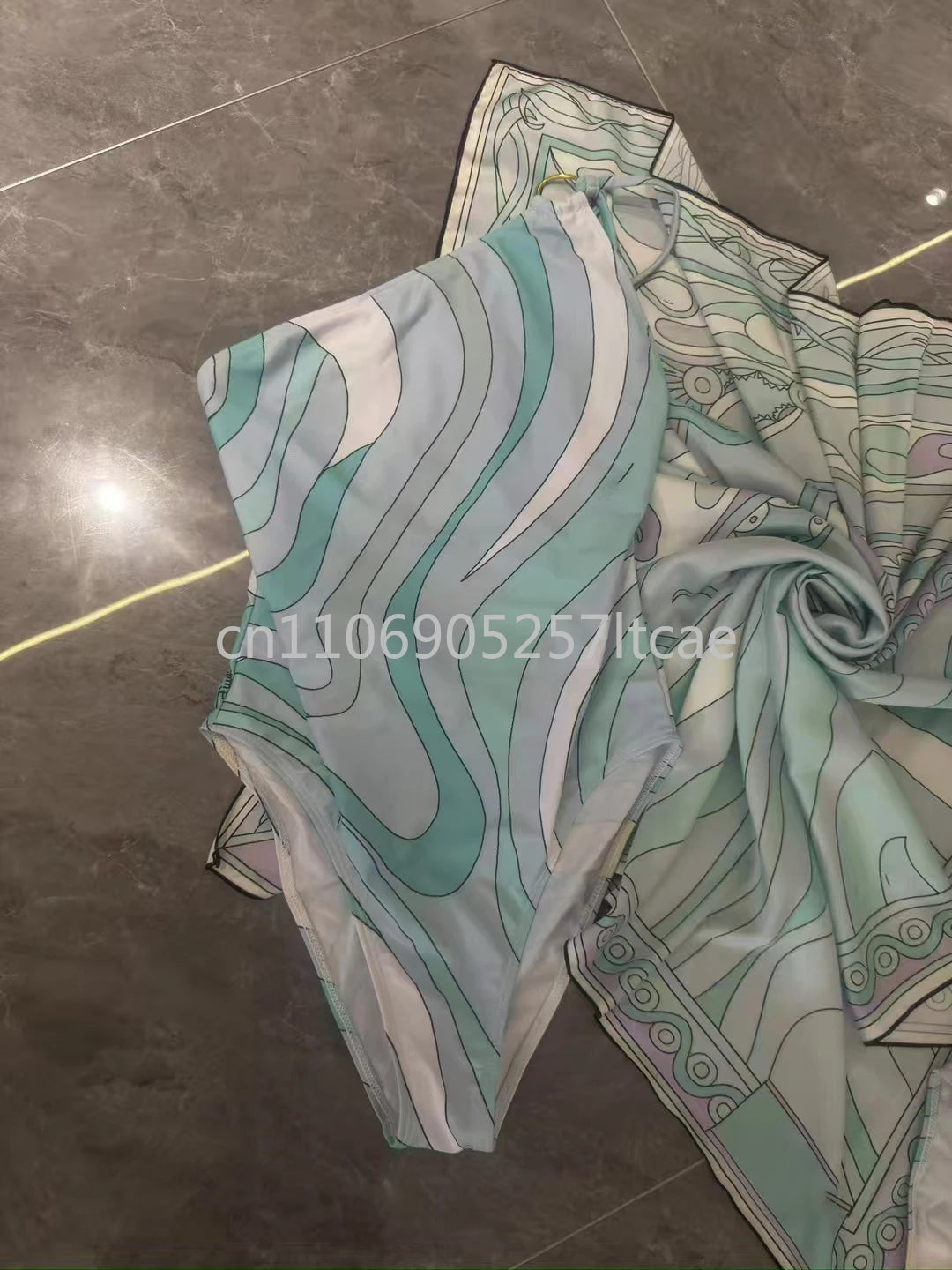 Luxury Design Pink Scarf Swimsuits