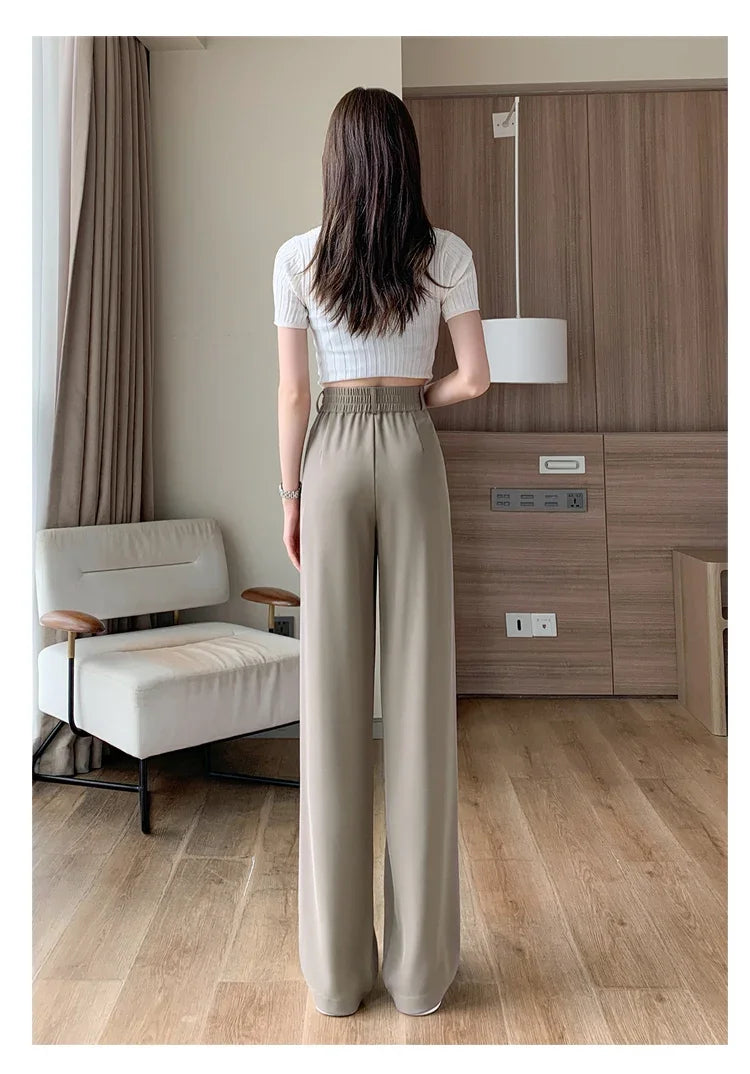 High Waist Suit Wide Leg Loose Trousers