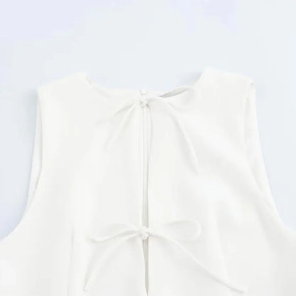 Summer short dress with knot