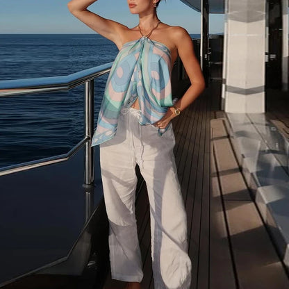 Pucci Halter Tank Tops