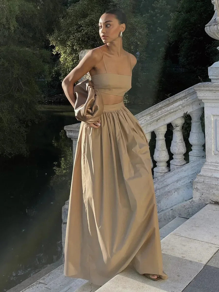 1 brown khaki white set