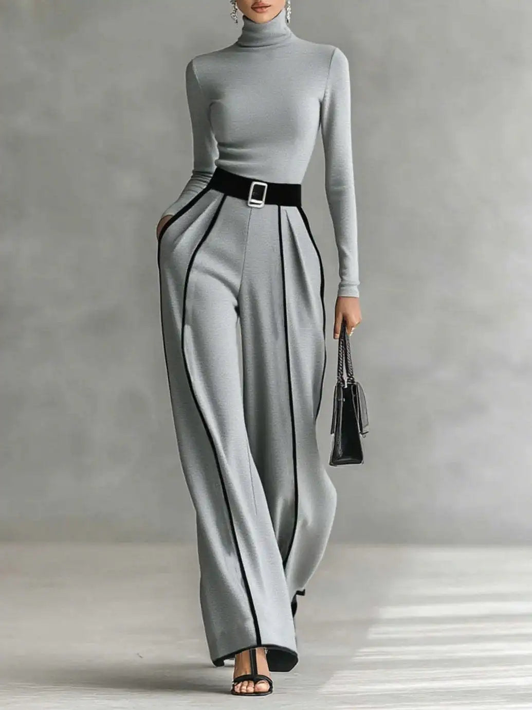 Turtleneck Long Sleeve 2 Piece Set