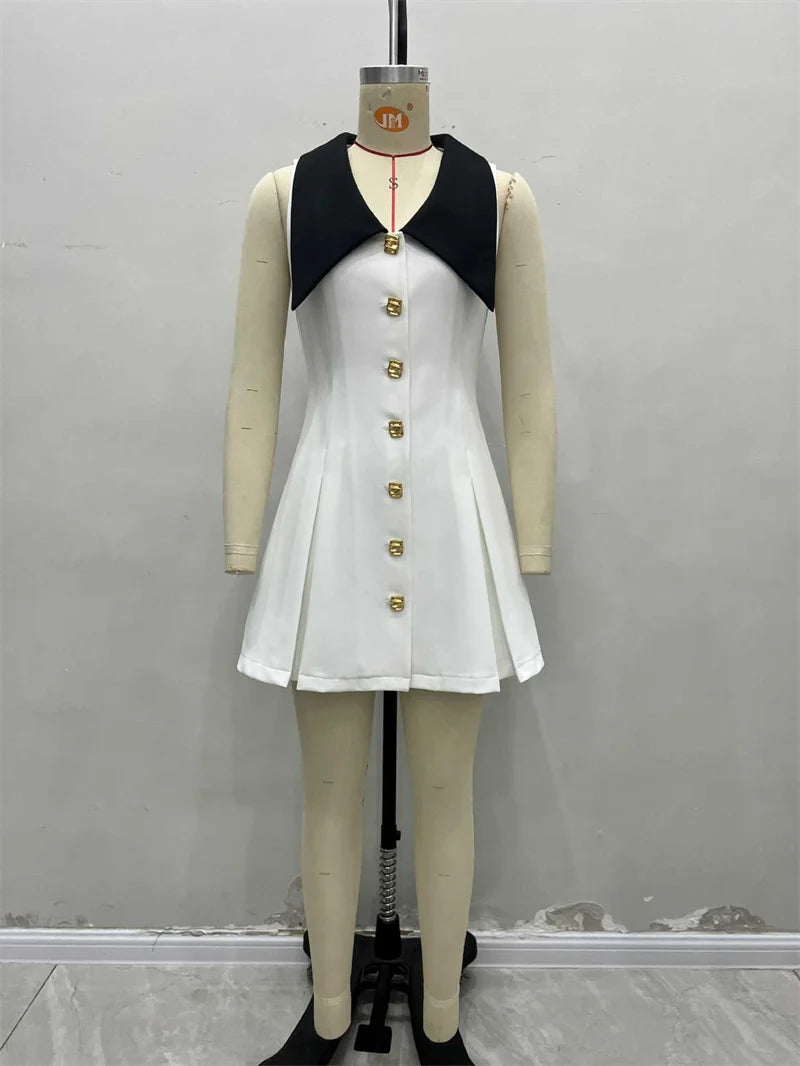 Big Collar Sail Collar Mini Dress