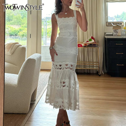 Square Neck Cotton Dress