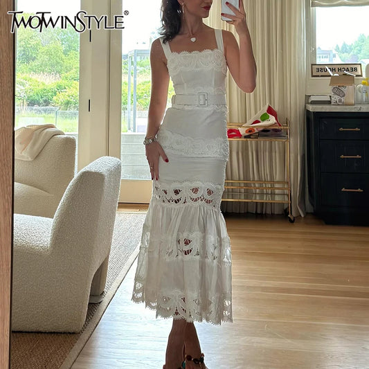 Square Neck Cotton Dress