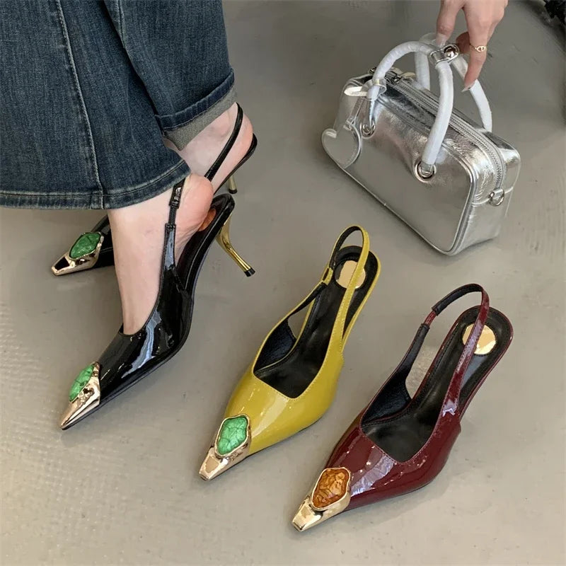 Designer heels Inlay Diamonds