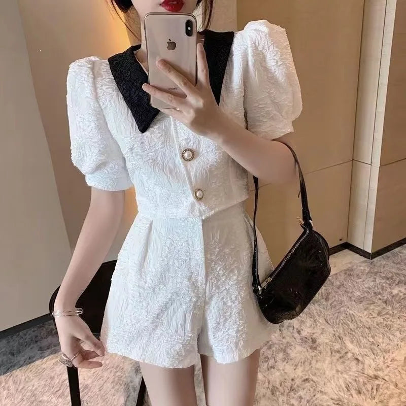 New Summer 2026 Fashionable Sportswear Set Women's Loose Pants Top Two-Piece Set Small Size Fragrance Style Casual Outfit