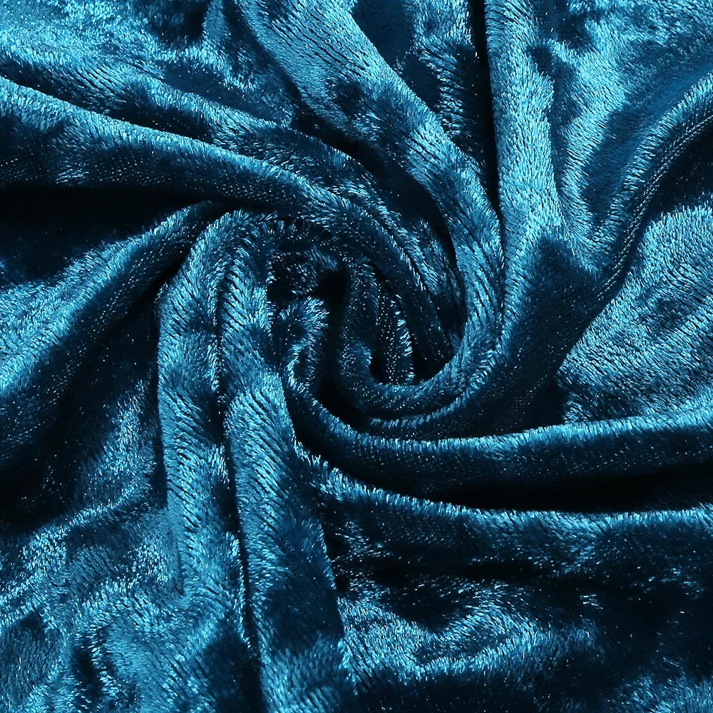 Velvet Long Dress Asymmetrical Slit