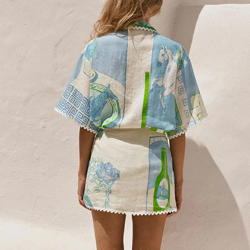 2Piece Set Pockets with skort - Shellss